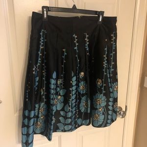 Mossimo Floral Black Skirt